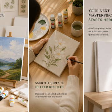 Ready-to-Paint Pre-Primed Stretched Canvases