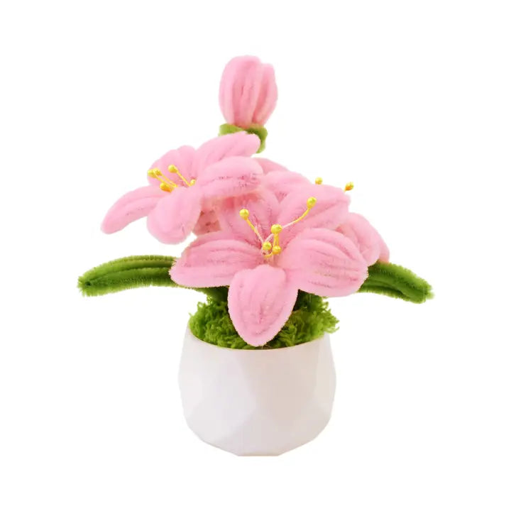 DIY Cherry Blossom Chenille Craft Kit – Potted Everlasting Floral Arrangement