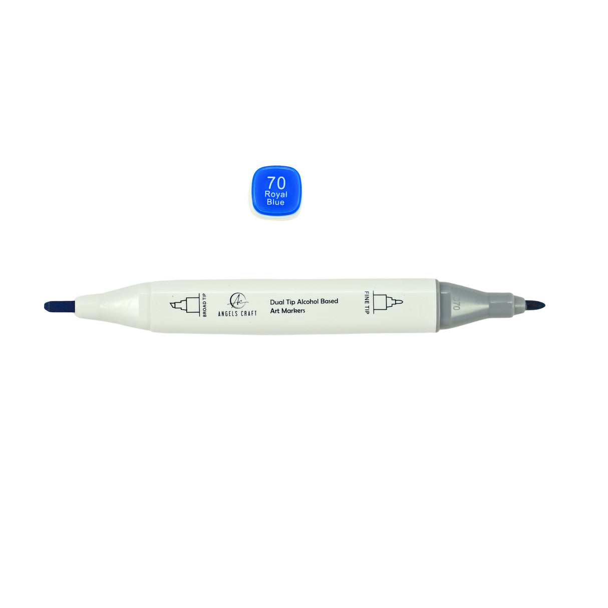 12-Piece Set of Alcohol Dual Tip Markers in Primary Colors