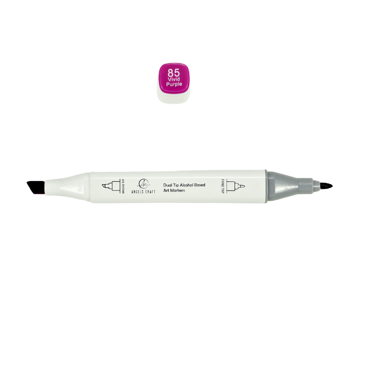 Angels Craft 12-Piece Set of Alcohol Dual Tip Markers in Neon Colors