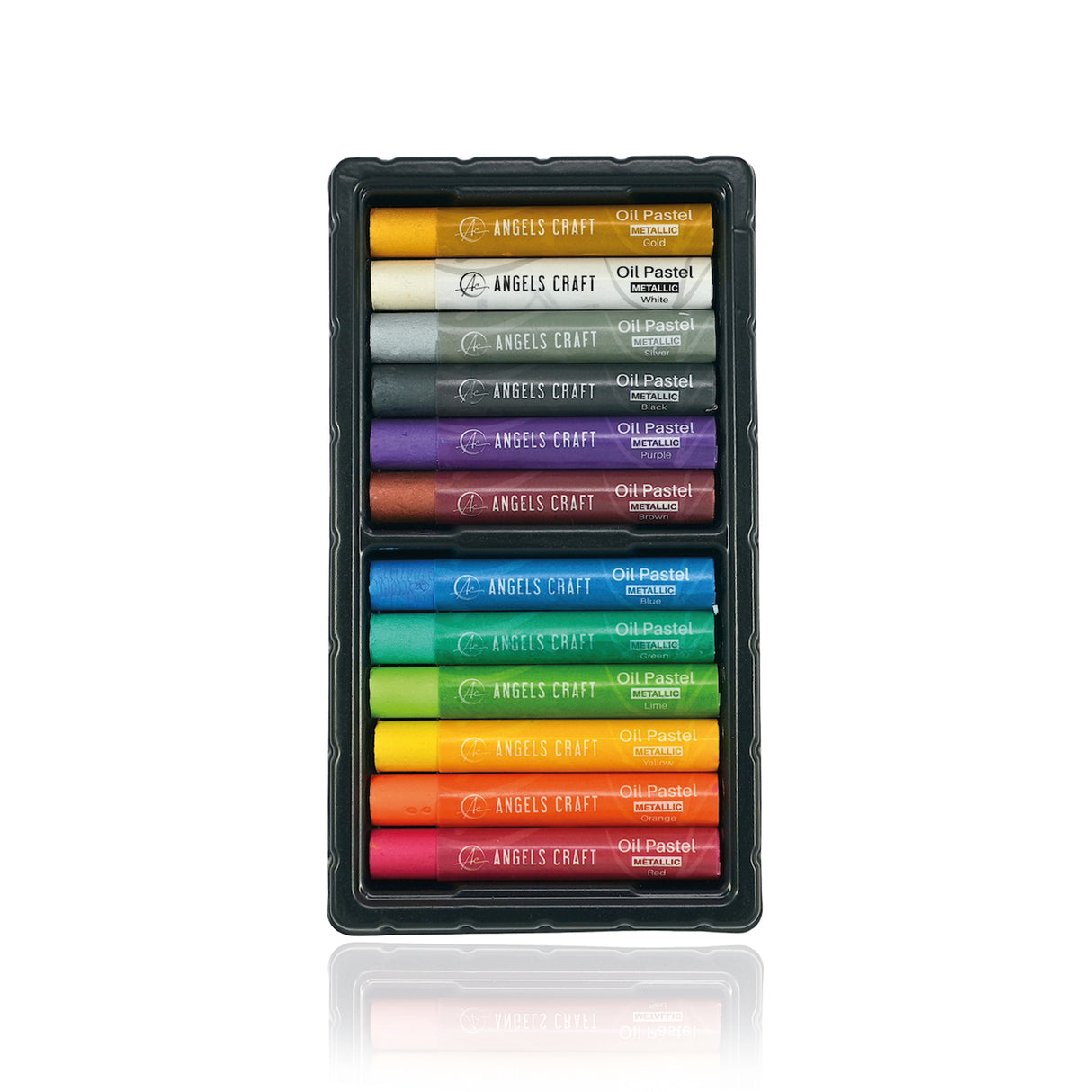 Angels Craft 12-Piece Metallic Oil Pastel Set