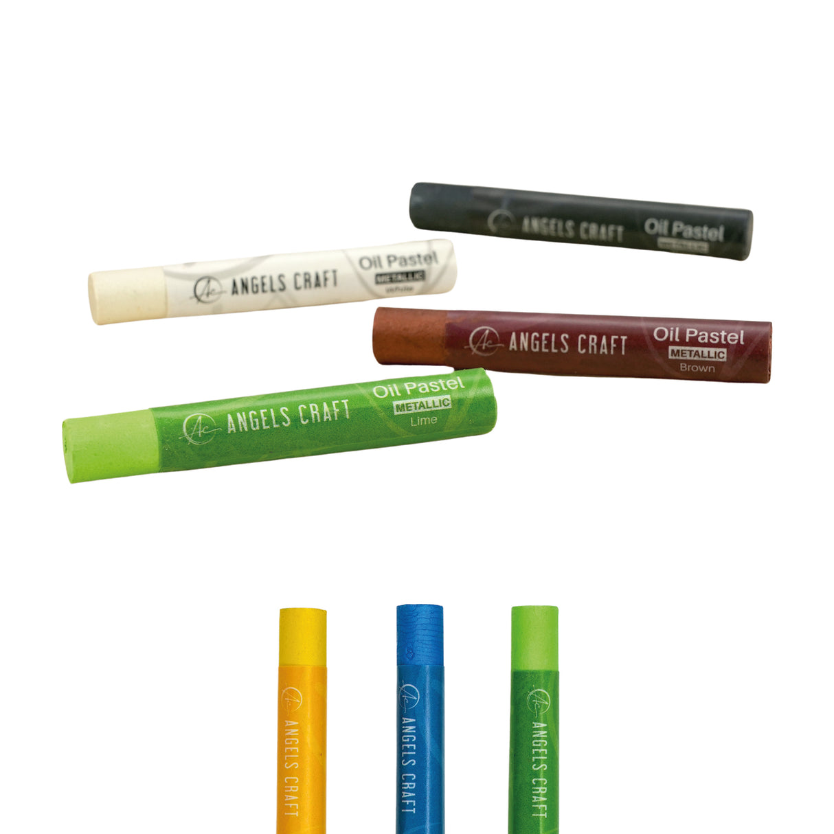 Angels Craft 12-Piece Metallic Oil Pastel Set
