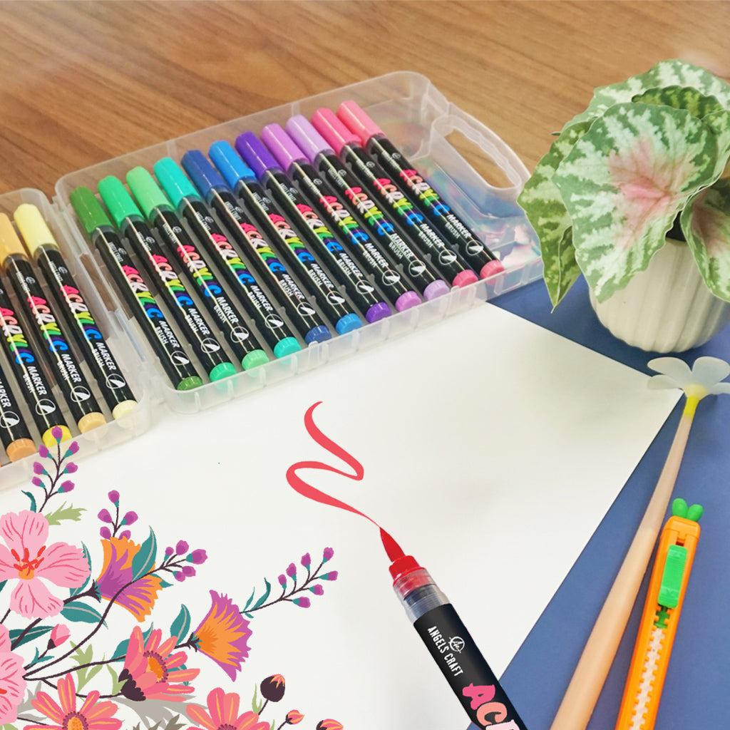 Angels Craft 24 Color Acrylic Markers