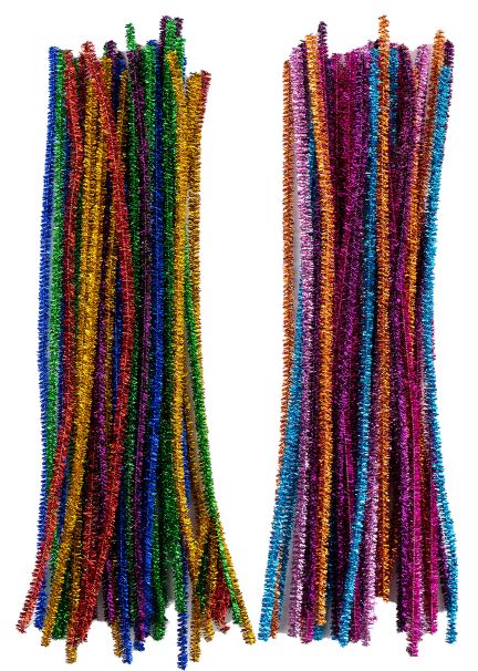 Assorted Glitter Chenille Stems / Pipe Cleaners for Craft