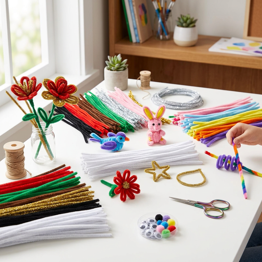 Premium Chenille Stems (25-Pack) – Flexible 12-Inch Pipe Cleaners