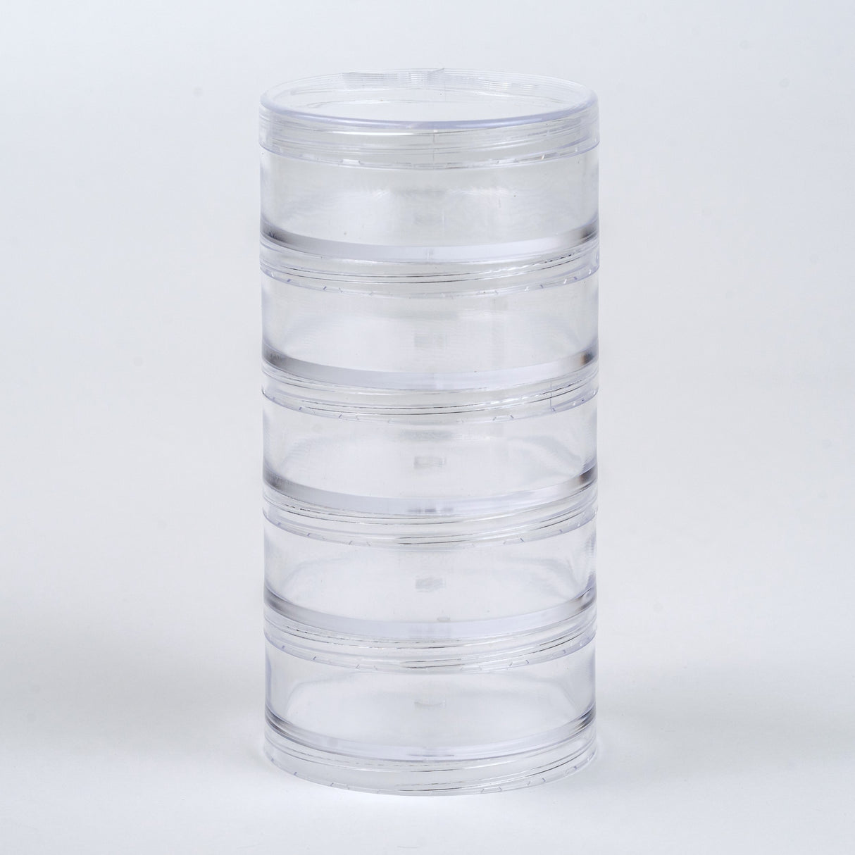 5-Piece Clear Plastic Stackable Organizer