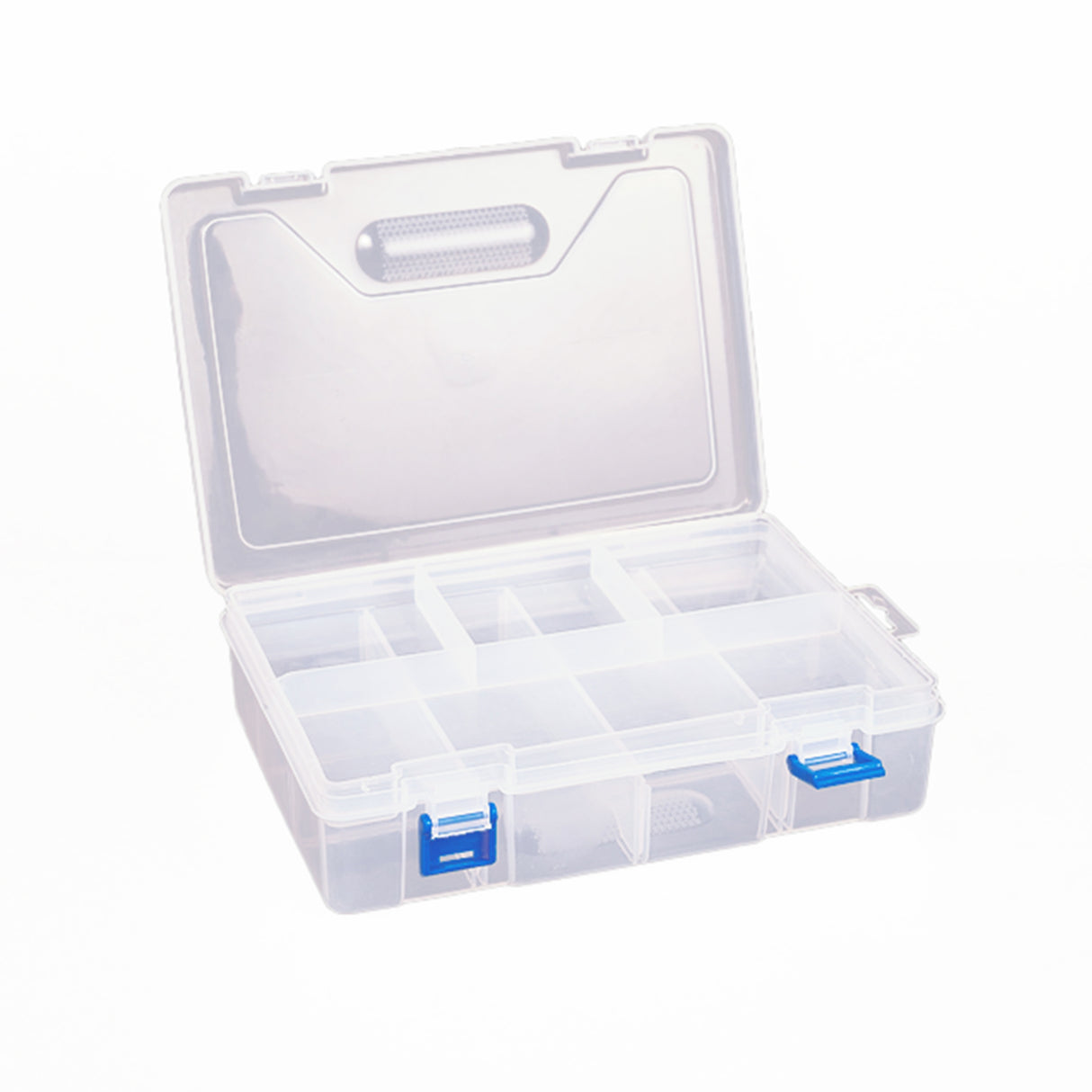 Angels Craft Clear Plastic Organizer Storage Box with 8 Compartments