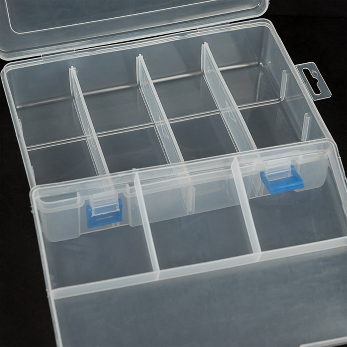 Angels Craft Clear Plastic Organizer Storage Box with 8 Compartments