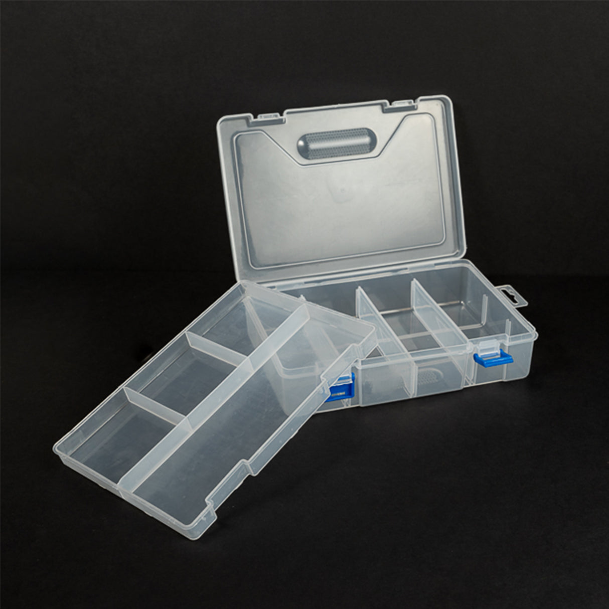 Angels Craft Clear Plastic Organizer Storage Box with 8 Compartments