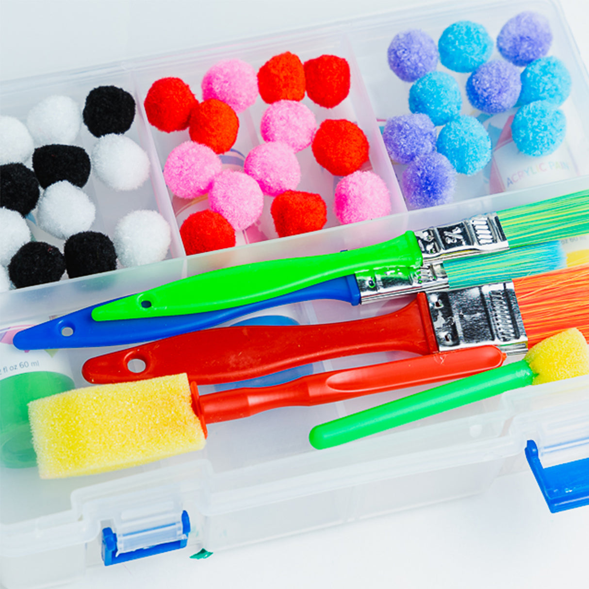 Angels Craft Clear Plastic Organizer Storage Box with 8 Compartments