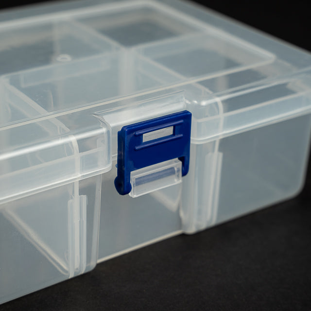 Angels Craft Clear Plastic Organizer Storage Box with 6 Compartments