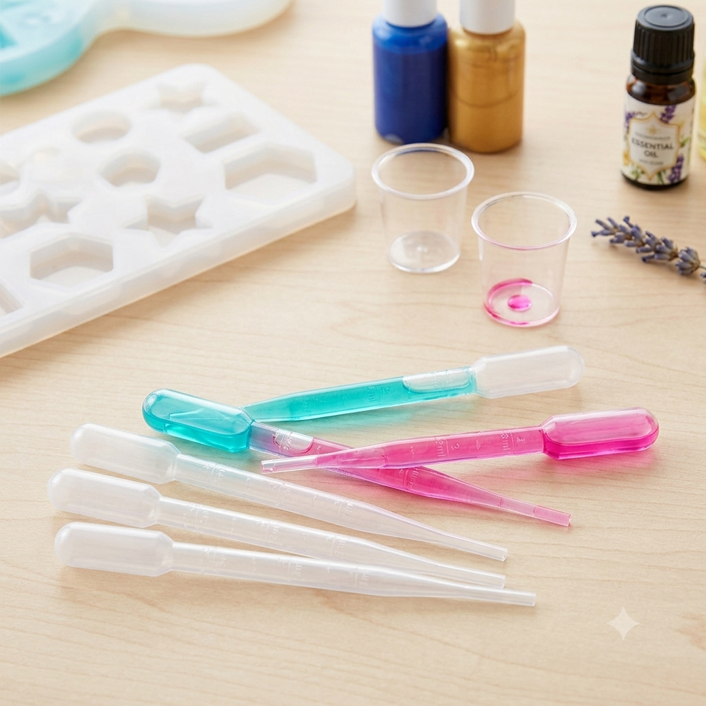 6-Piece Plastic Liquid Transfer Pipettes (3ml)