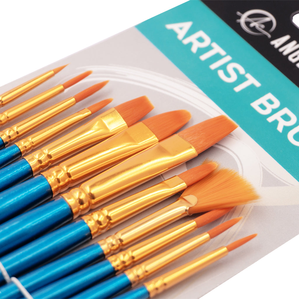 Angels Craft 10-Piece Paint Brush Set