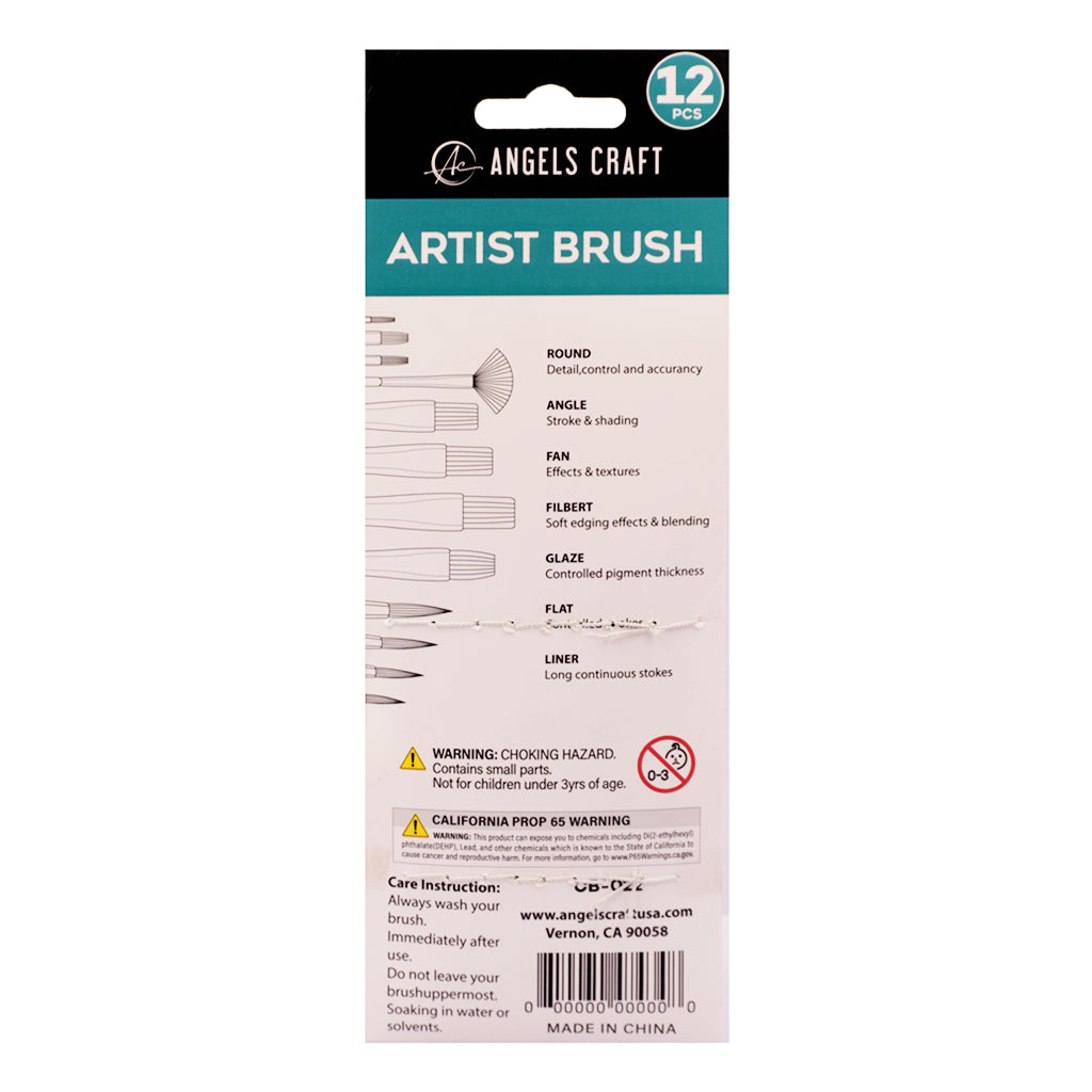 Angels Craft 10-Piece Paint Brush Set