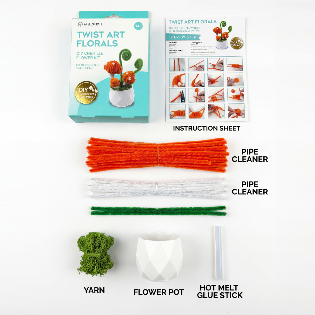 Angels Craft Twist Art Florals - DIY Mushroom Kit