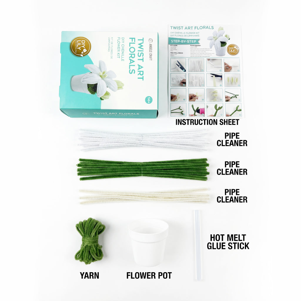 Angels Craft Twist Art Florals - DIY Chenille Lily Kit