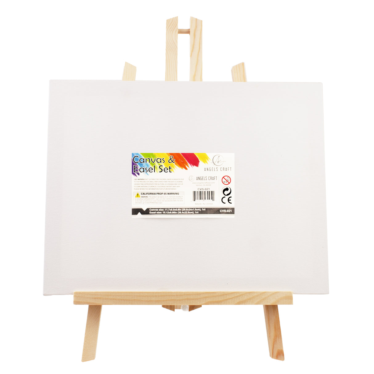 Angels Craft Wrapped Canvas & Wooden Easel Set