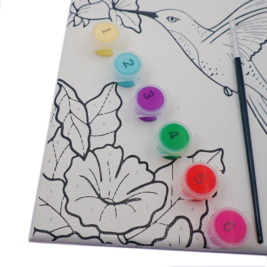 Angels Craft Paint by Number Canvas Set - Petal & Wing Hummingbird