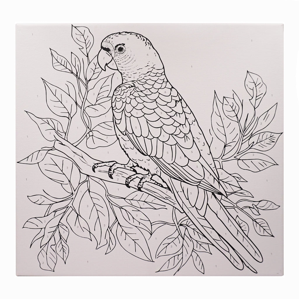 Angels Craft Paint by Number Canvas Set - Tropical Parrot