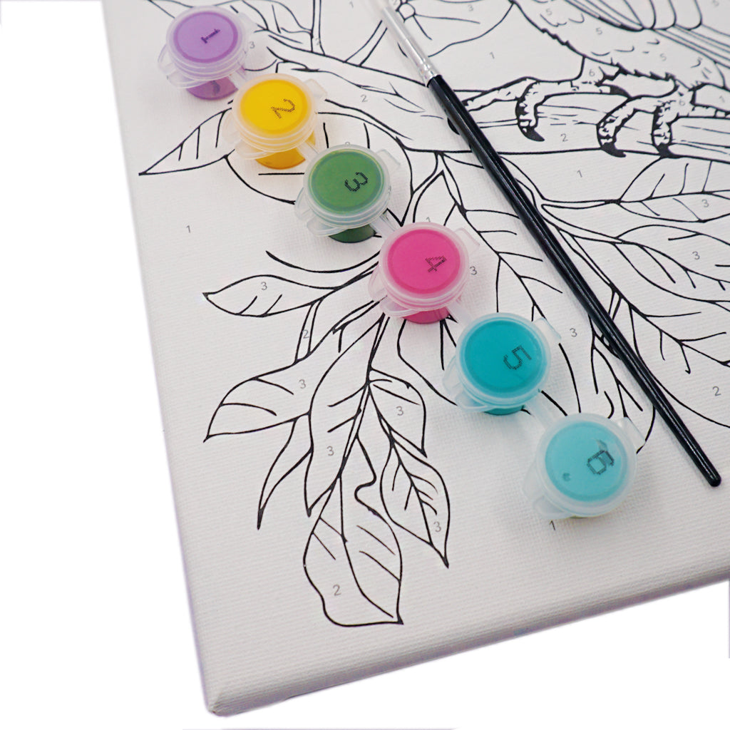 Angels Craft Paint by Number Canvas Set - Tropical Parrot