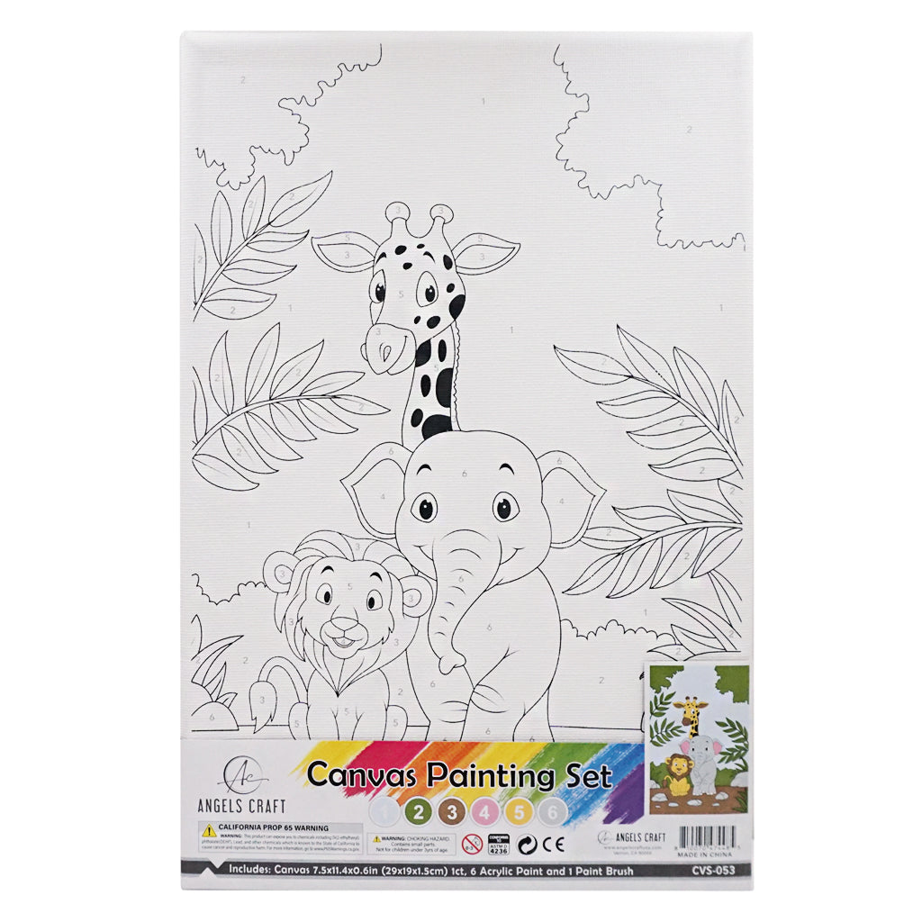 Angels Craft Paint by Number Canvas Set - Safari Spirit