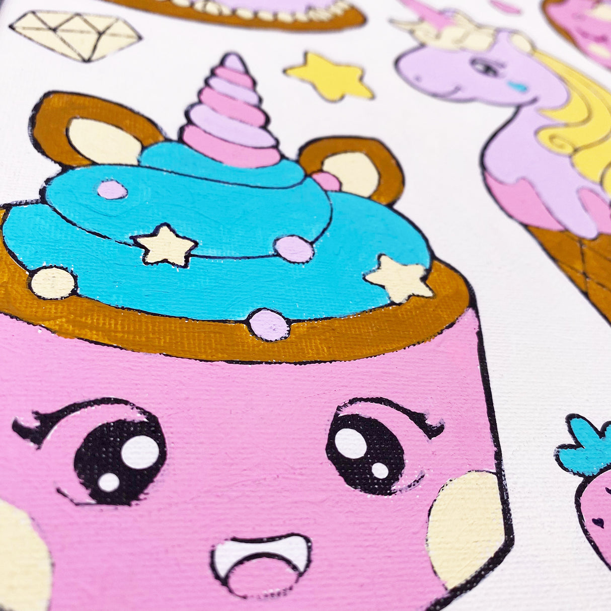 Angels Craft Paint by Number Canvas Set - Kawaii Treats