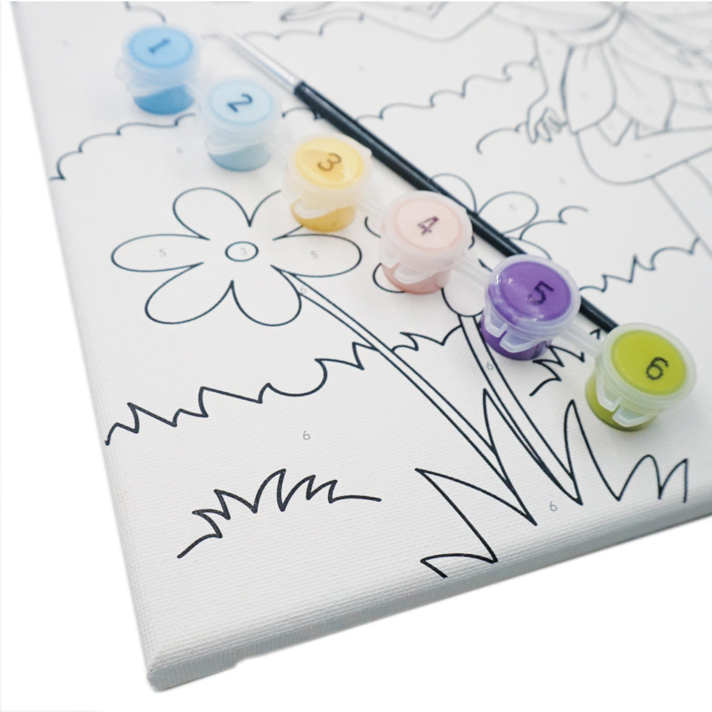 Angels Craft Paint by Number Canvas Set - Secret Fairy Garden