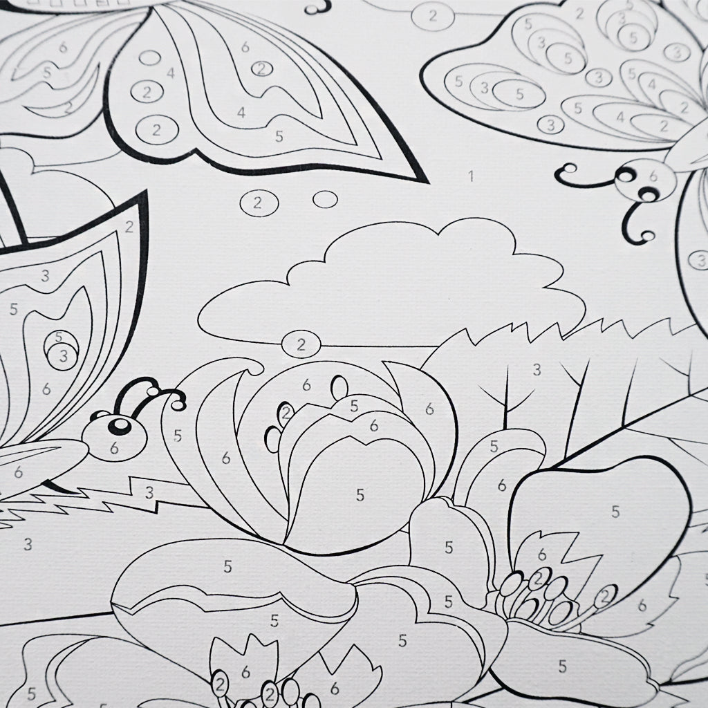 Angels Craft Paint by Number Canvas Set - Blooming Butterflies