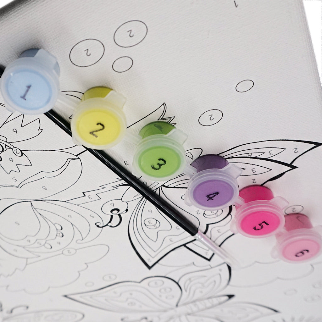 Angels Craft Paint by Number Canvas Set - Blooming Butterflies
