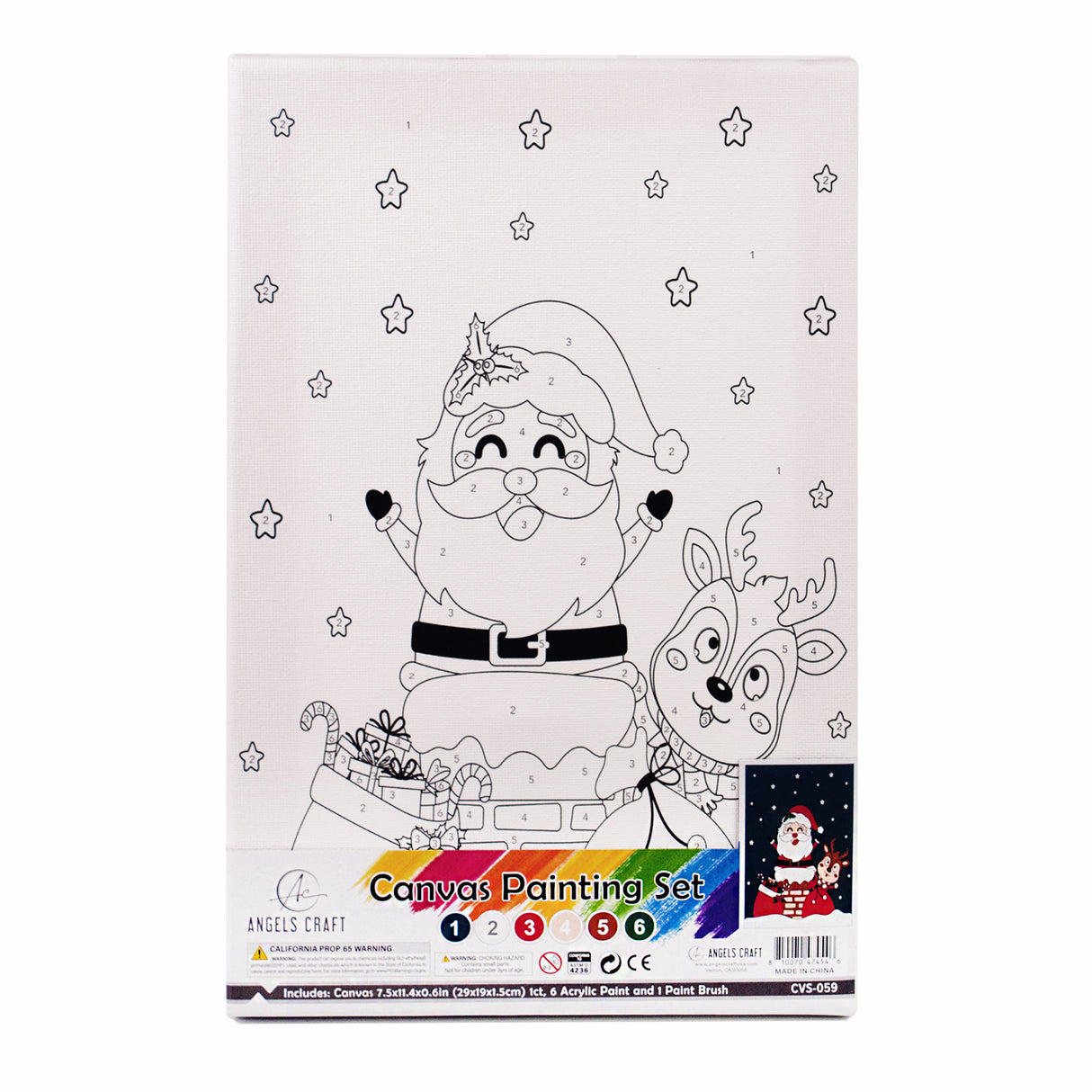 Angels Craft Paint by Number Canvas Set - Santa's Secret Entrance