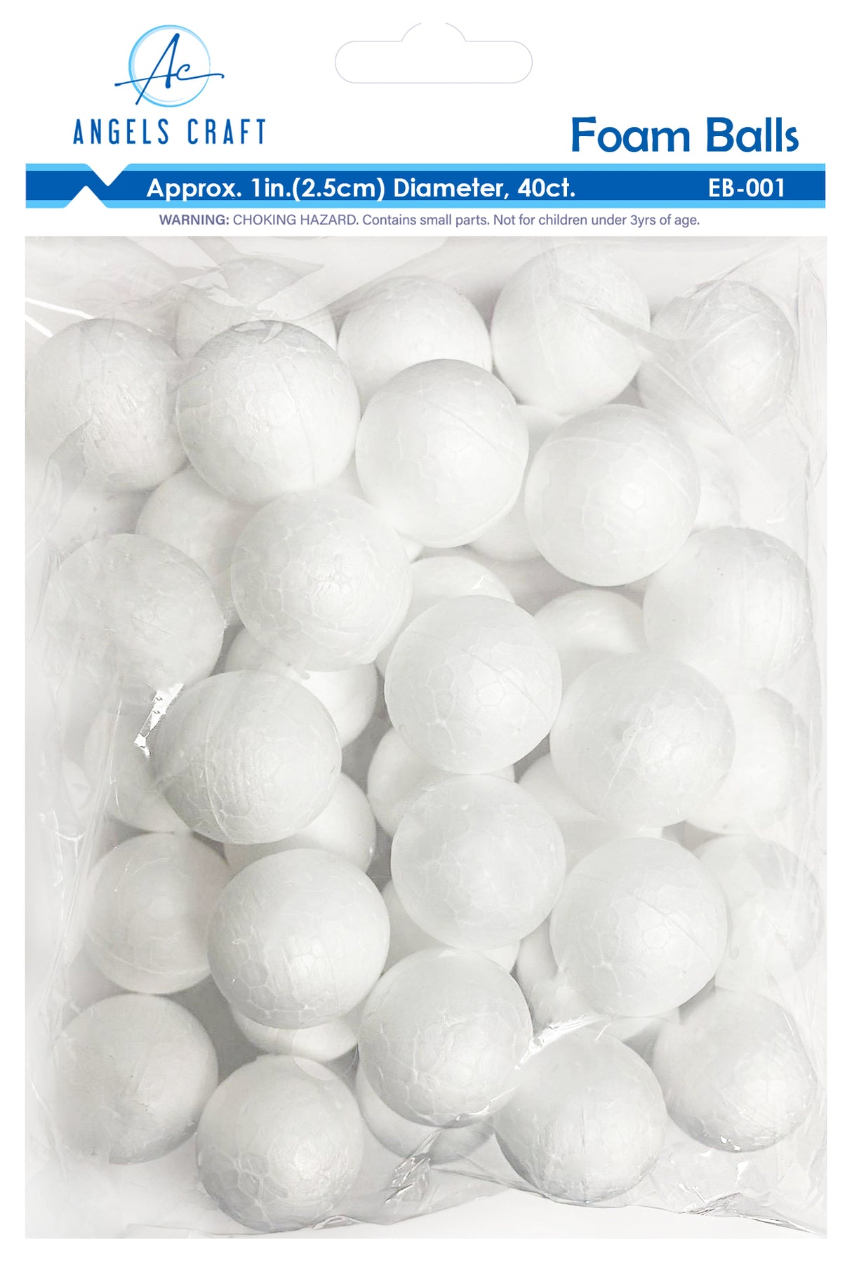 White Craft Foam Balls - Assorted Sizes