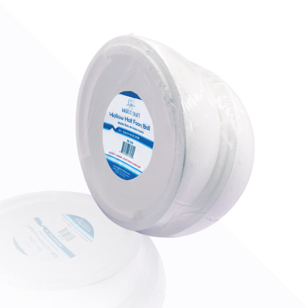 8" Hollow Half Foam Balls (2-Pack) – The Ultimate Base for Crafts, Florals & DIY Projects