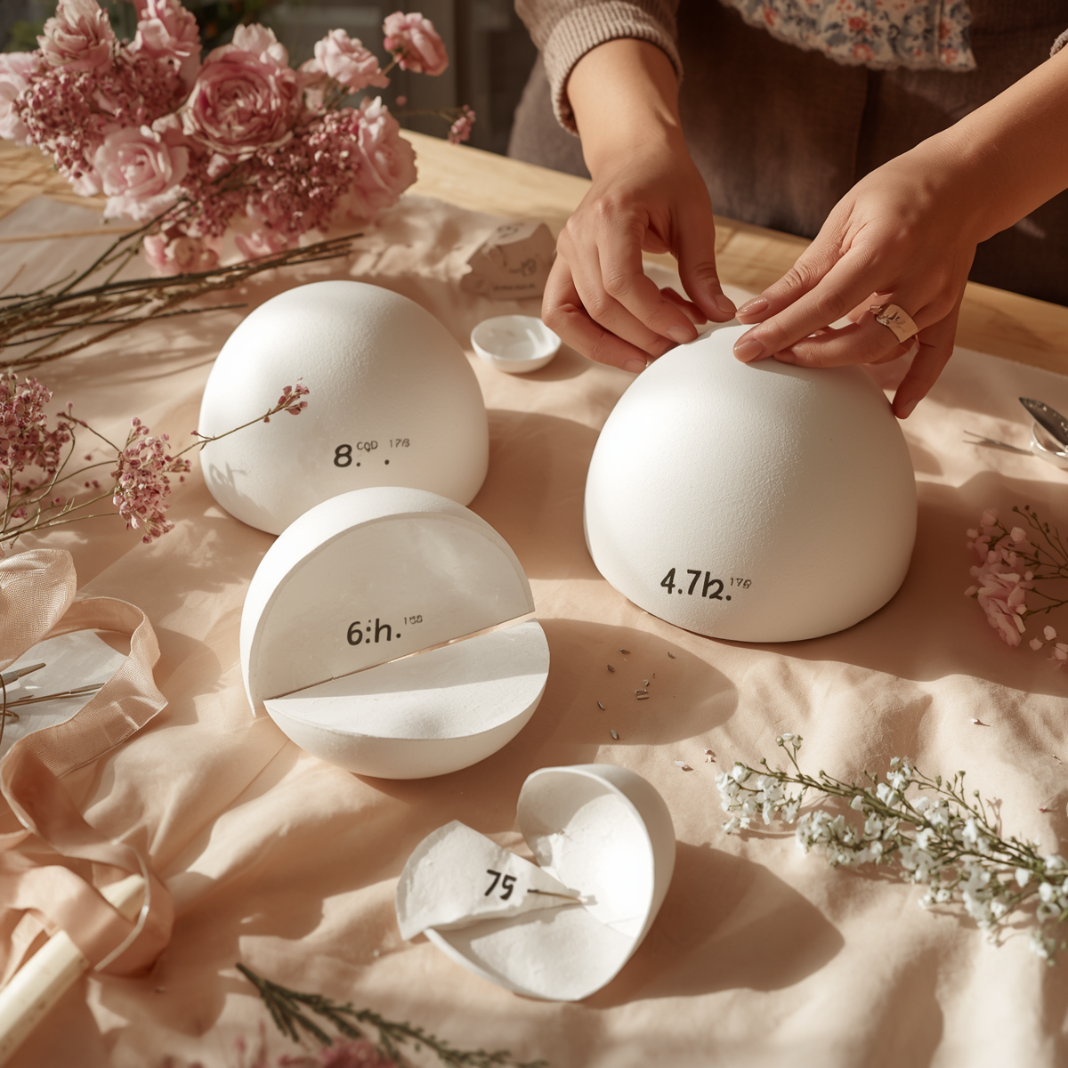 Multi-Size Foam Half Ball Bundle for Crafts & Décor