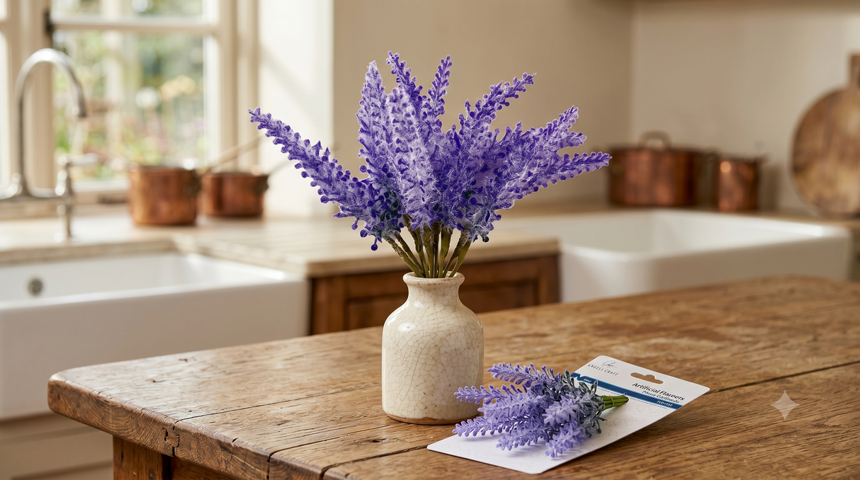 Artificial Lavender Stems Flowers - 12ct