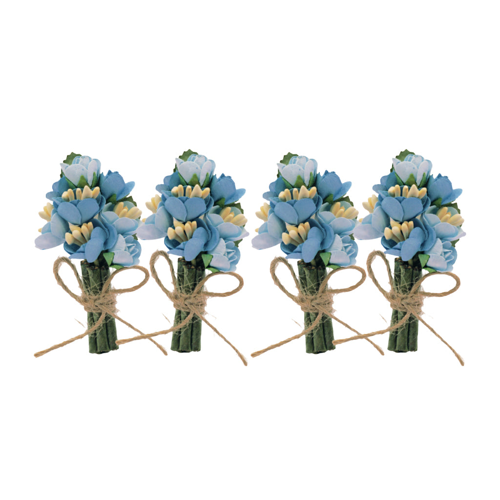 Mini Paper Flower Bouquets, 4-Pack Craft Embellishments