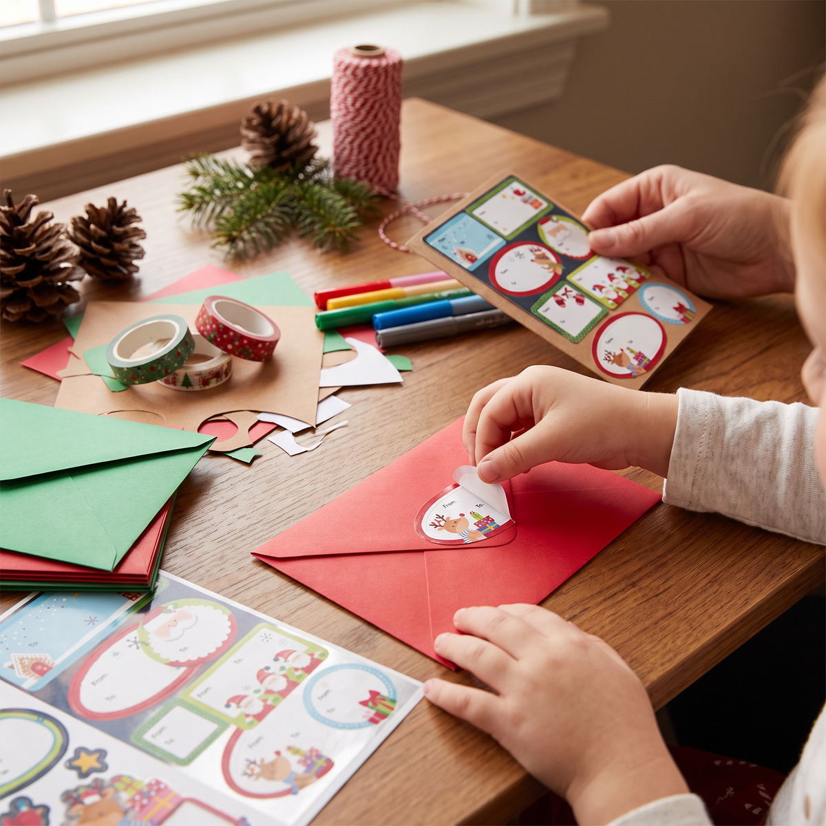 Angels Craft Christmas Gift Tag Stickers – 46 Count / 3 Sheets