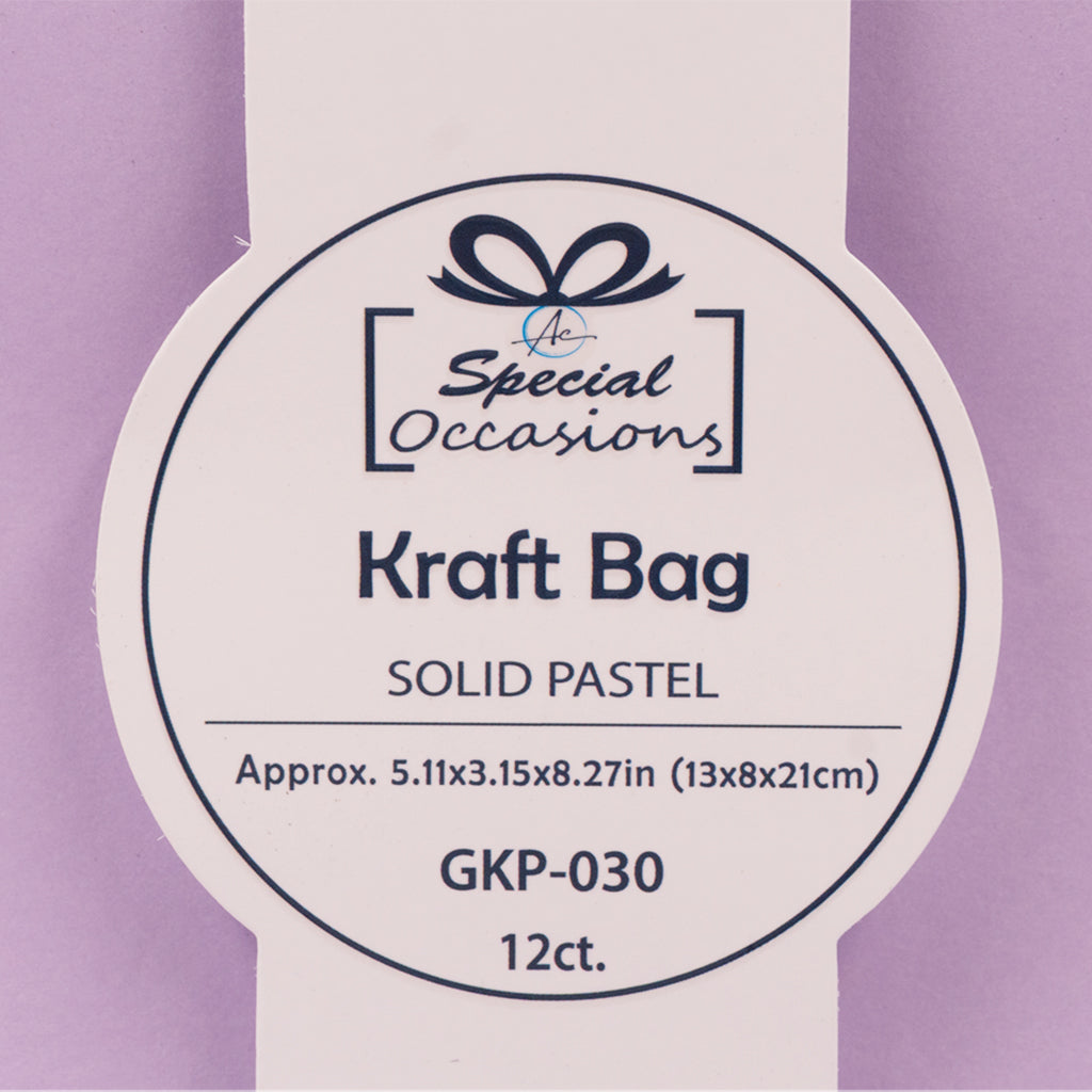 Angels Craft 12 Pcs Kraft Bag 8" x 5" - Pastel Color
