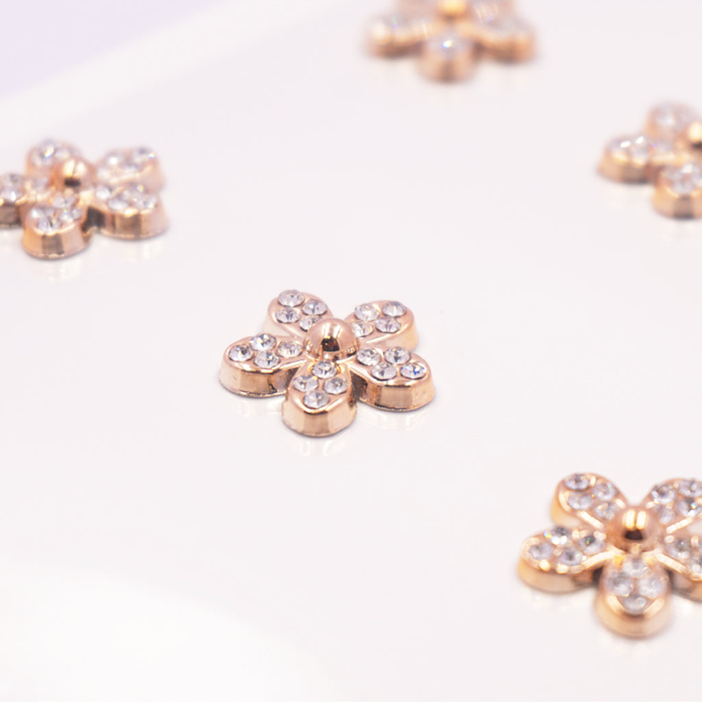 Angels Craft Stone Sticker Sheet Stickers: Gold Flower Stone Shapes (12 Stones Total)