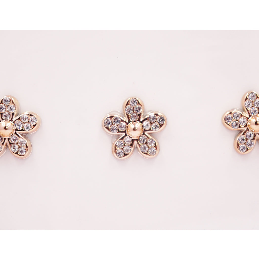 Angels Craft Stone Sticker Sheet Stickers: Gold Flower Stone Shapes (12 Stones Total)