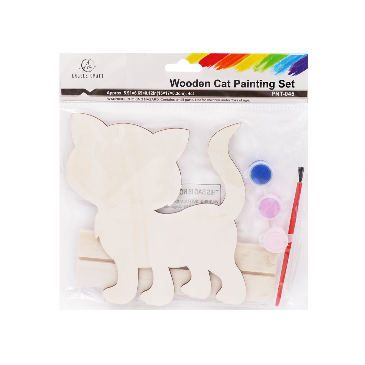 Angels Craft DIY Wooden Cat Art Kit