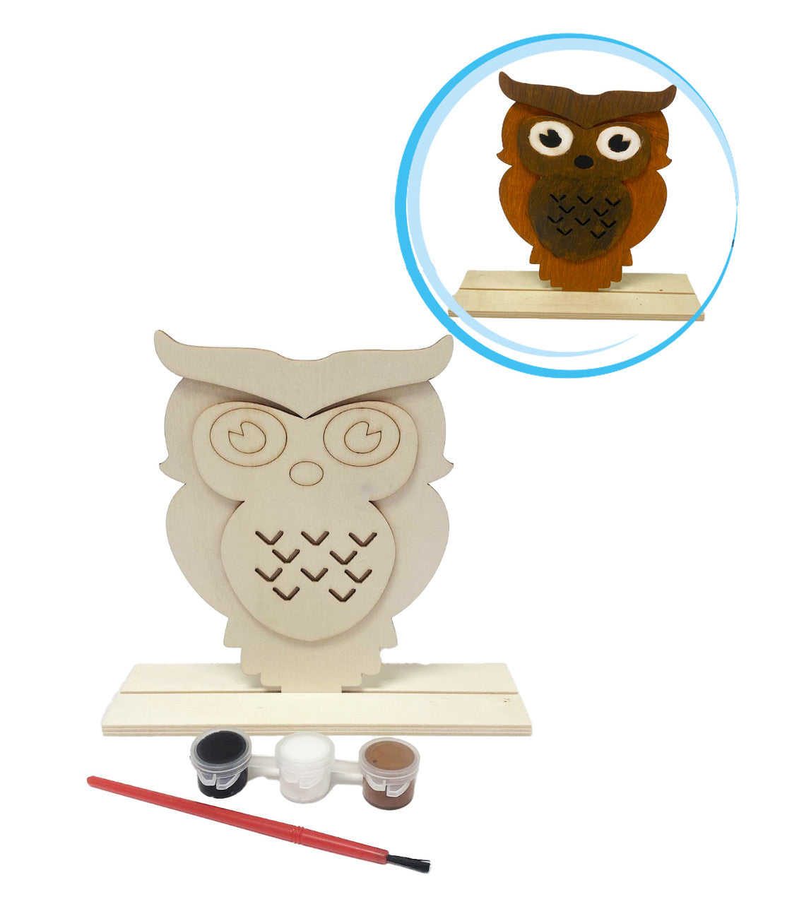 Angels Craft DIY Wooden Owl Art Kit