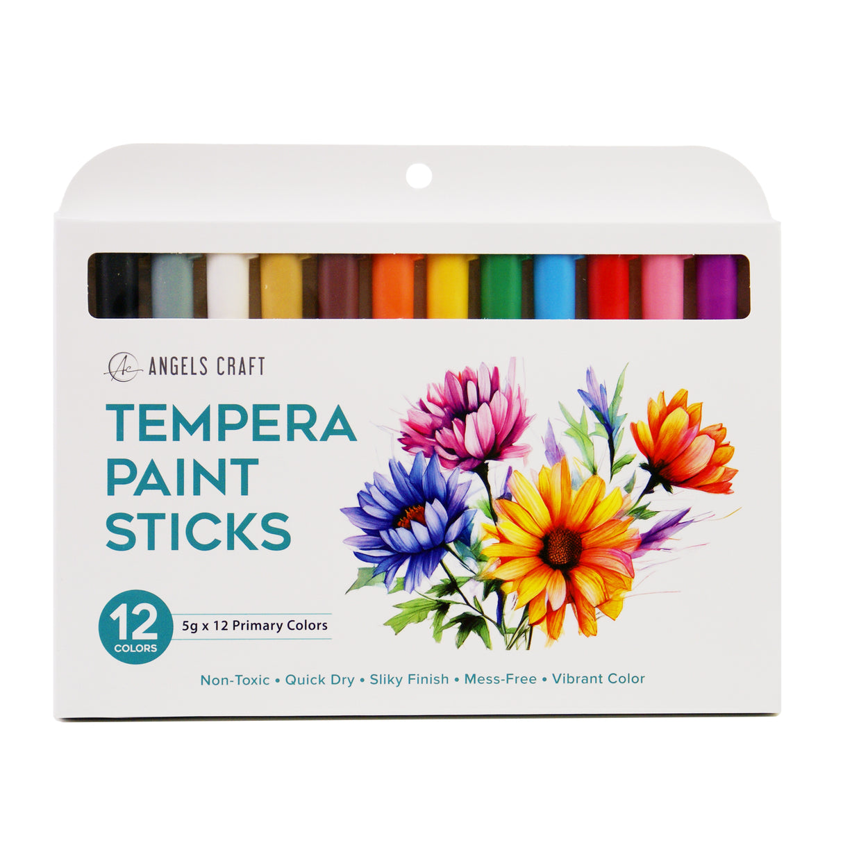 Angels Craft 12-Piece Tempera Paint Sticks