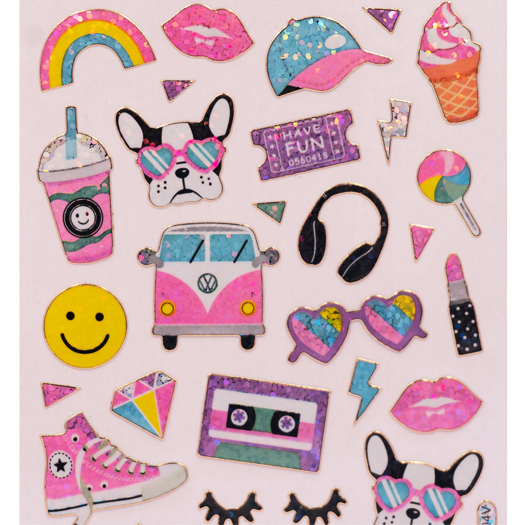 Angels Craft Laser Cut Stickers: City Adventure (44 Stickers Total)