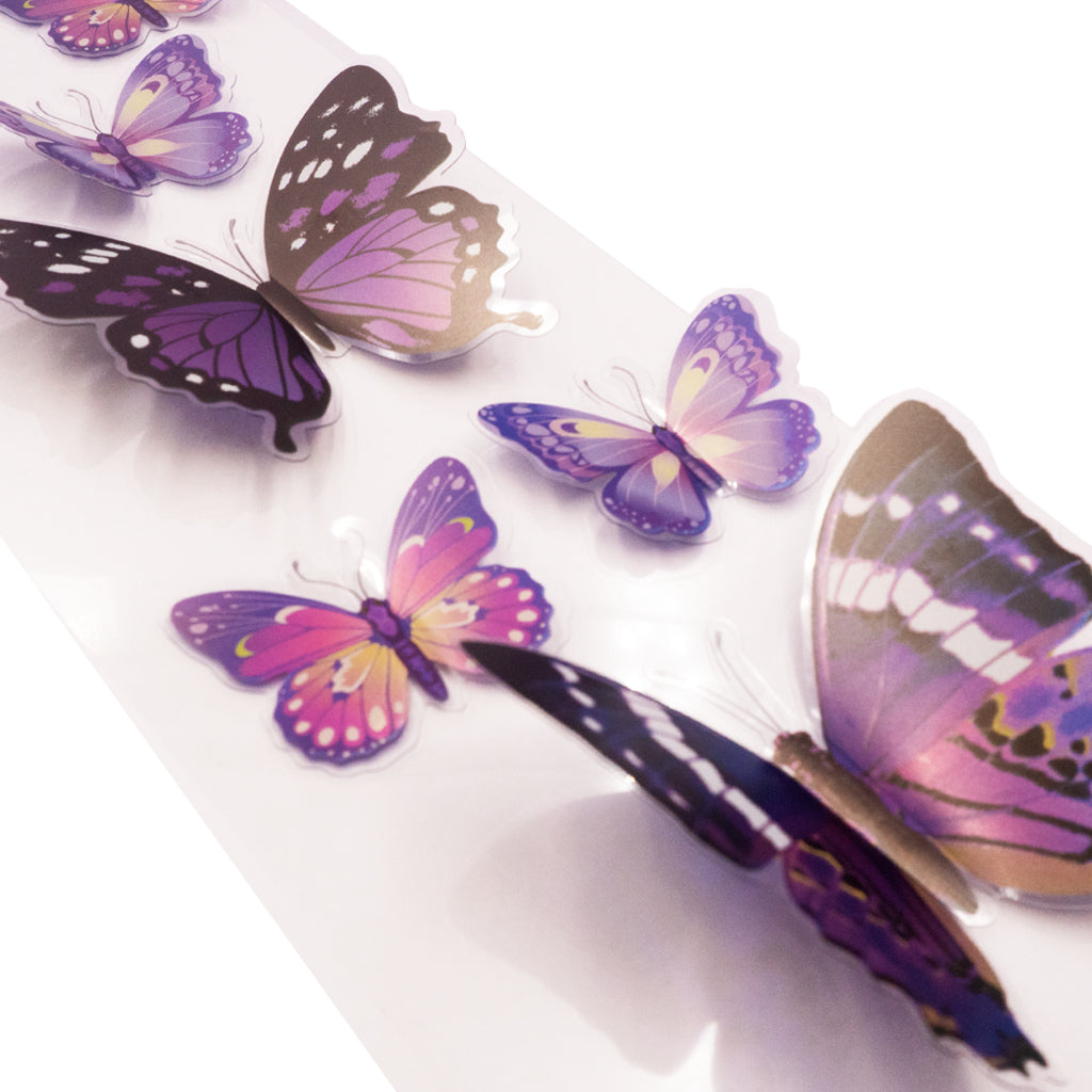 Angels Craft Pop Up Stickers: Butterflies, Purple (7 Stickers Total)