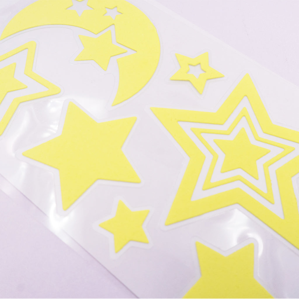 Angels Craft Glow In The Dark Stickers: Moon & Stars (10 Stickers Total)