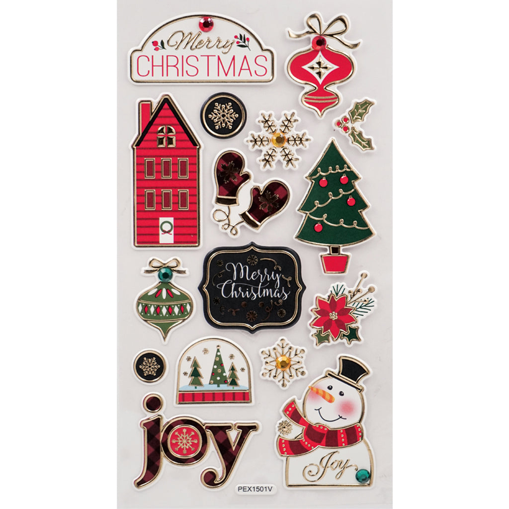 Angels Craft Pop Up Stickers: Christmas, Cozy Winter Vibes (16 Stickers Total)