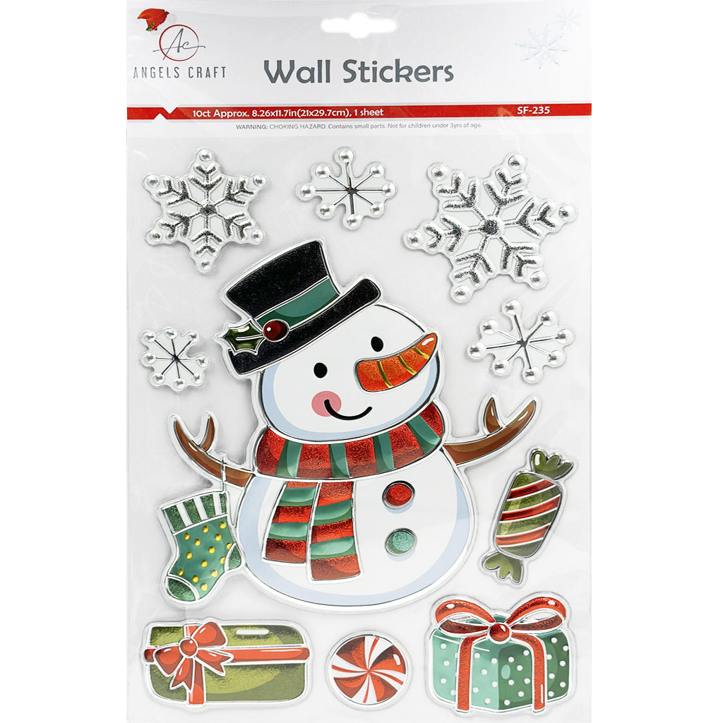 Angels Craft Pop Up Stickers: Christmas, Wrapped in Snow (10 Stickers Total)