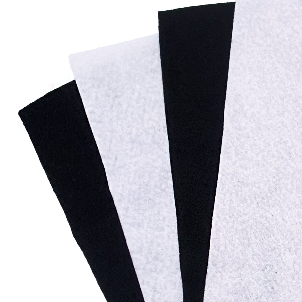 Angels Craft 4 Count Felt Sheets in White & Black