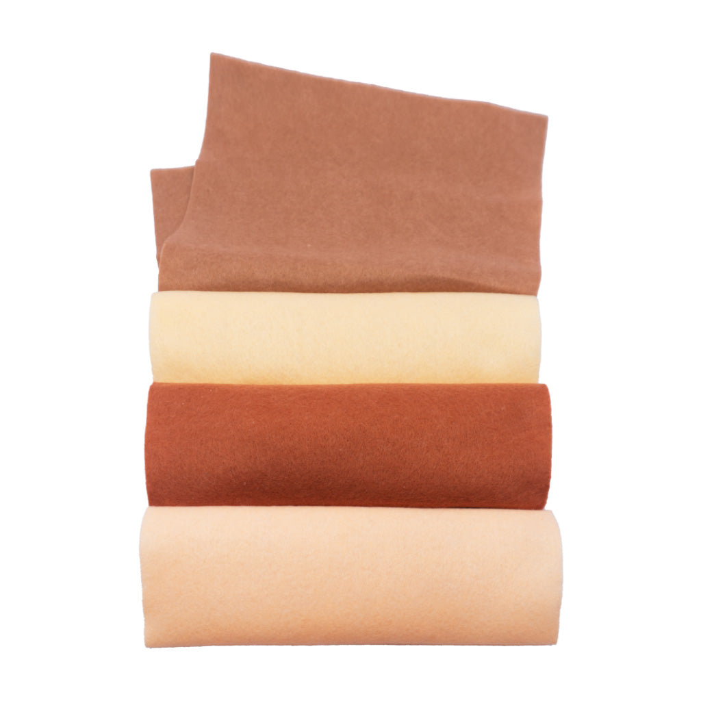 Angels Craft 4 Count Felt Sheets in Neutral Colors