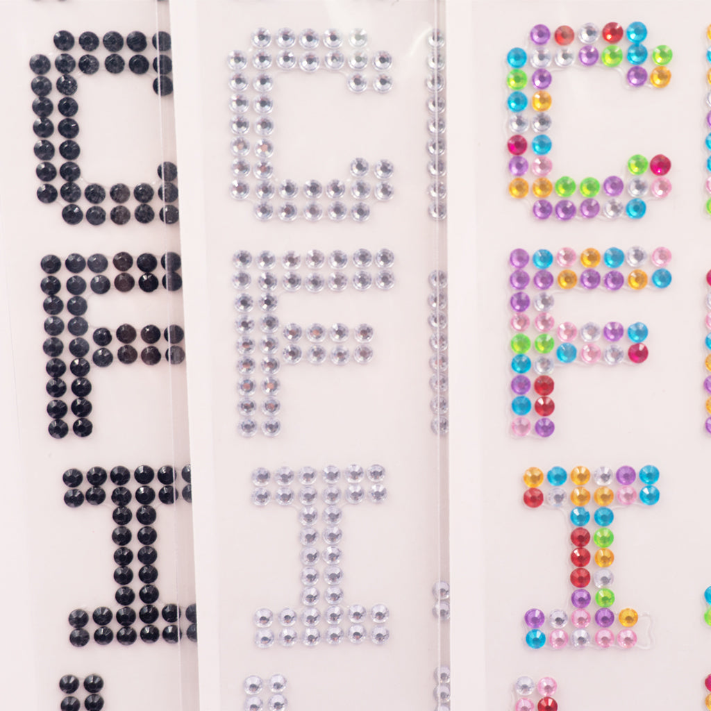 Angels Craft Stone Sticker Sheet Stickers: Alphabet 1" Letters